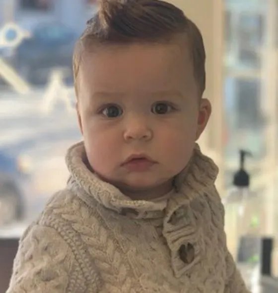 Little one with a neat first haircut
